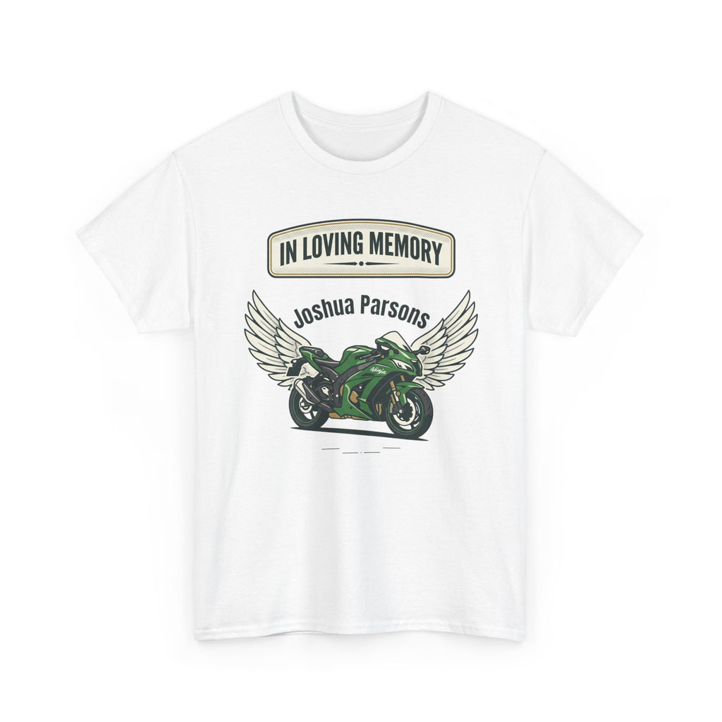 Memorial Motorcycle T-Shirt — "In Loving Memory Joshua Parsons" Tribute Tee