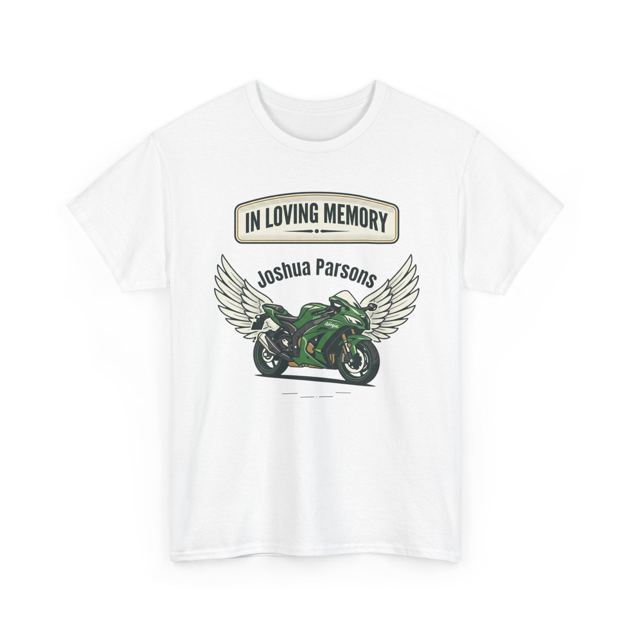 Memorial Motorcycle T-Shirt — "In Loving Memory Joshua Parsons" Tribute Tee