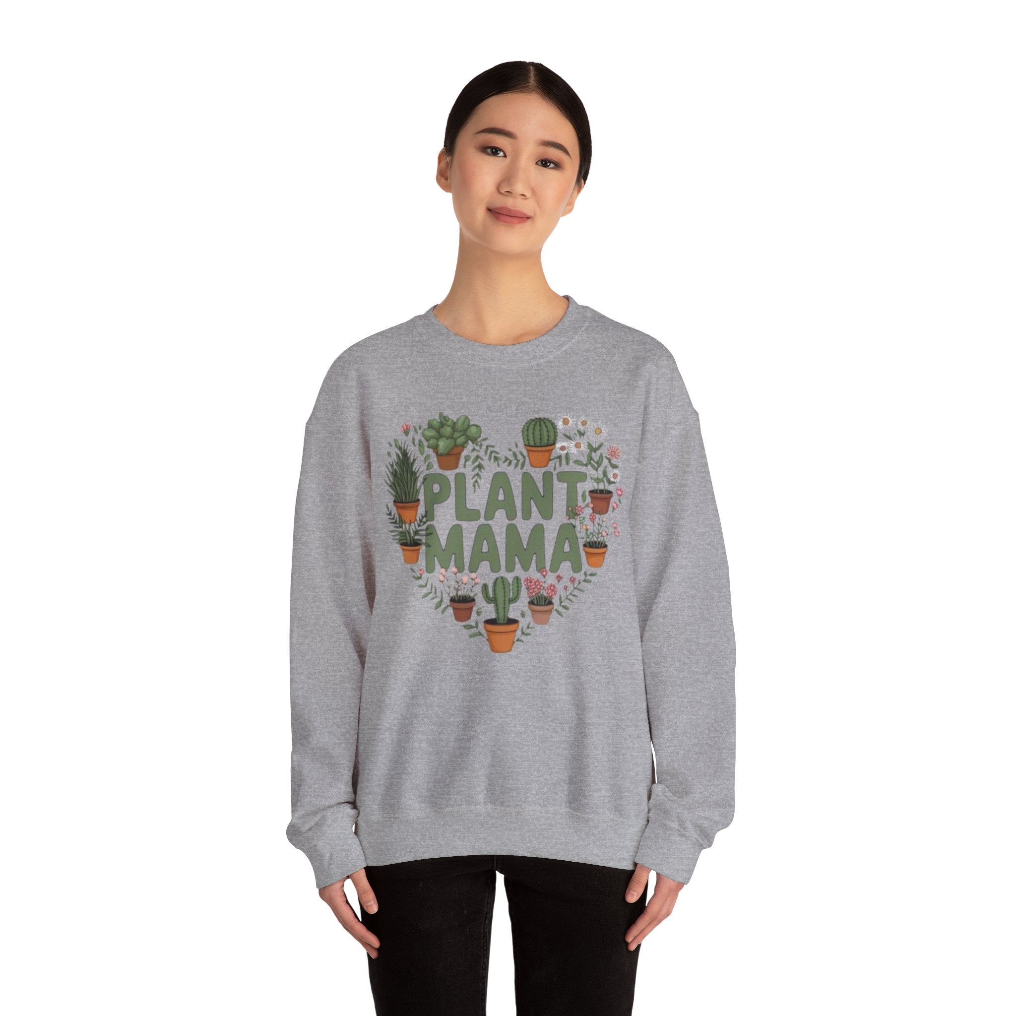 Plant Mama Sweatshirt – Heart of Potted Plants Crewneck