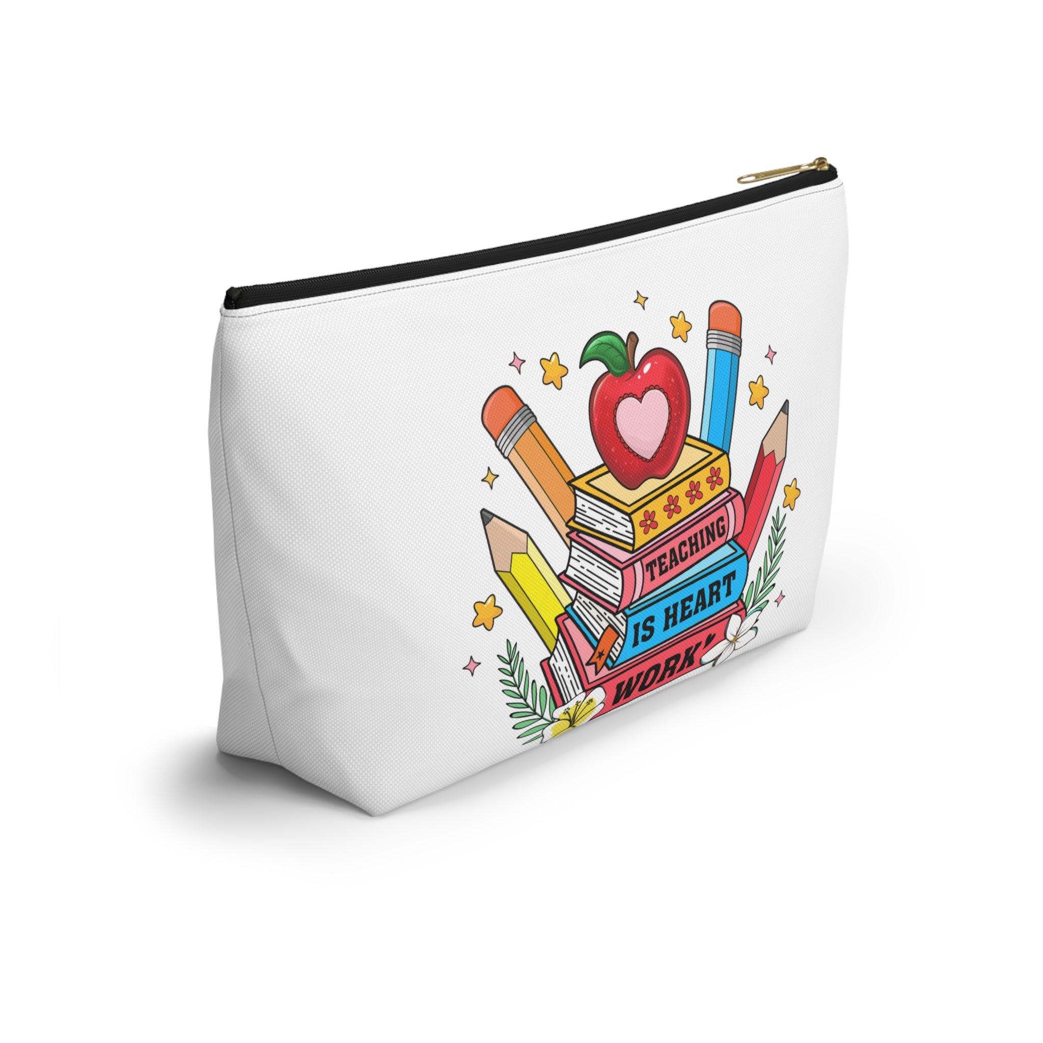 Teach Love Inspire Accessory Pouch — Teacher Gift Makeup & Pencil Case