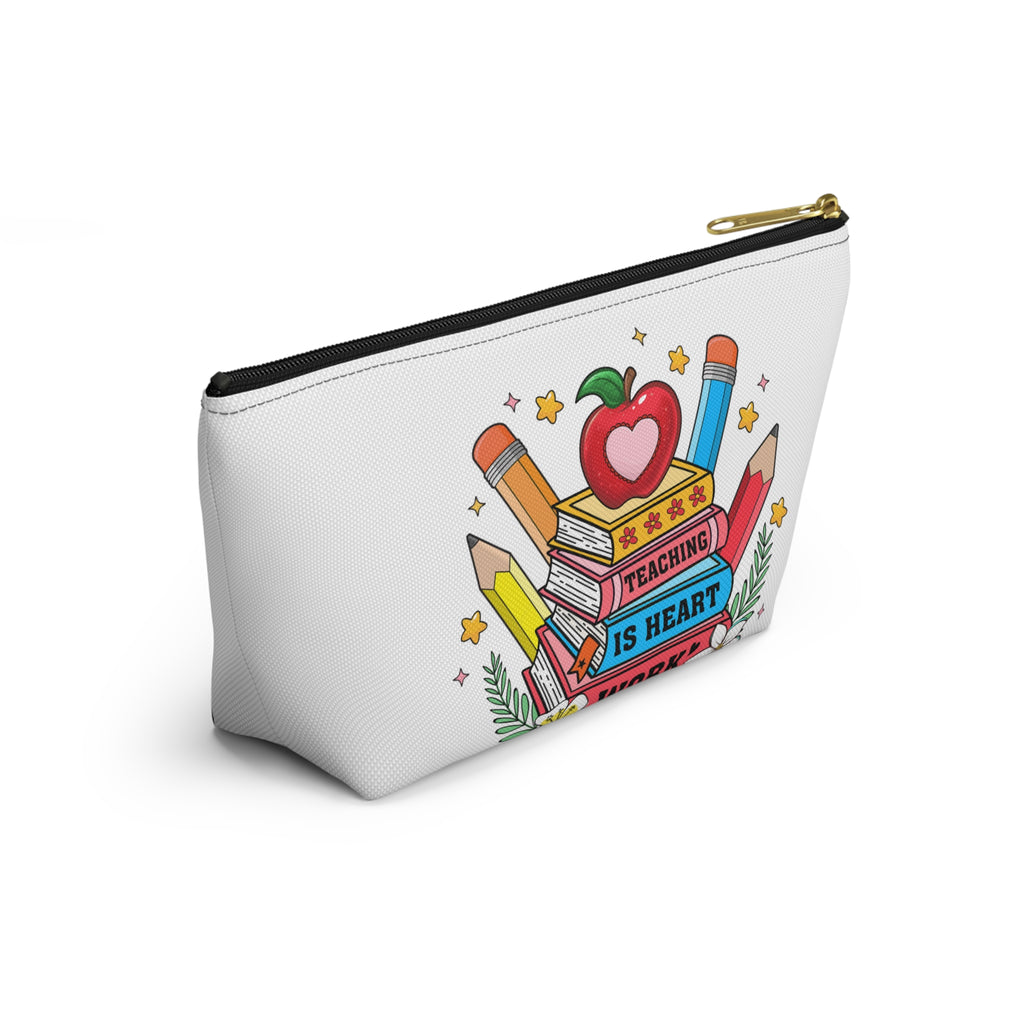 Teach Love Inspire Accessory Pouch — Teacher Gift Makeup & Pencil Case