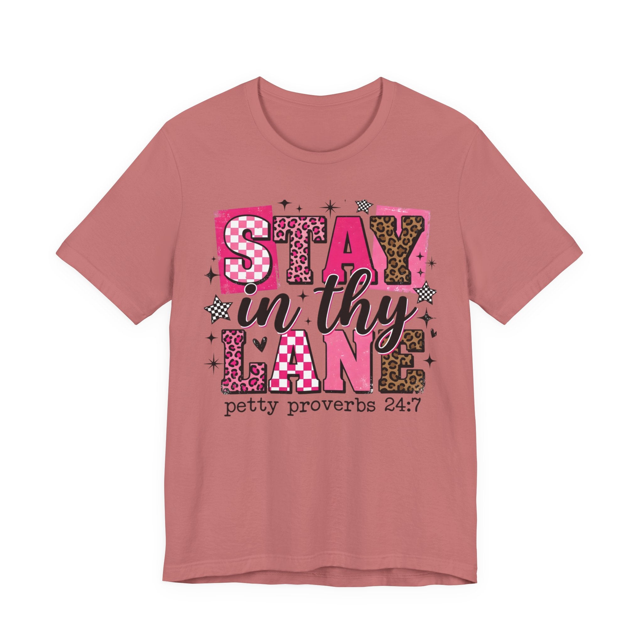 Stay in Thy Lane Tee — Funny Faith-Based Graphic T-Shirt