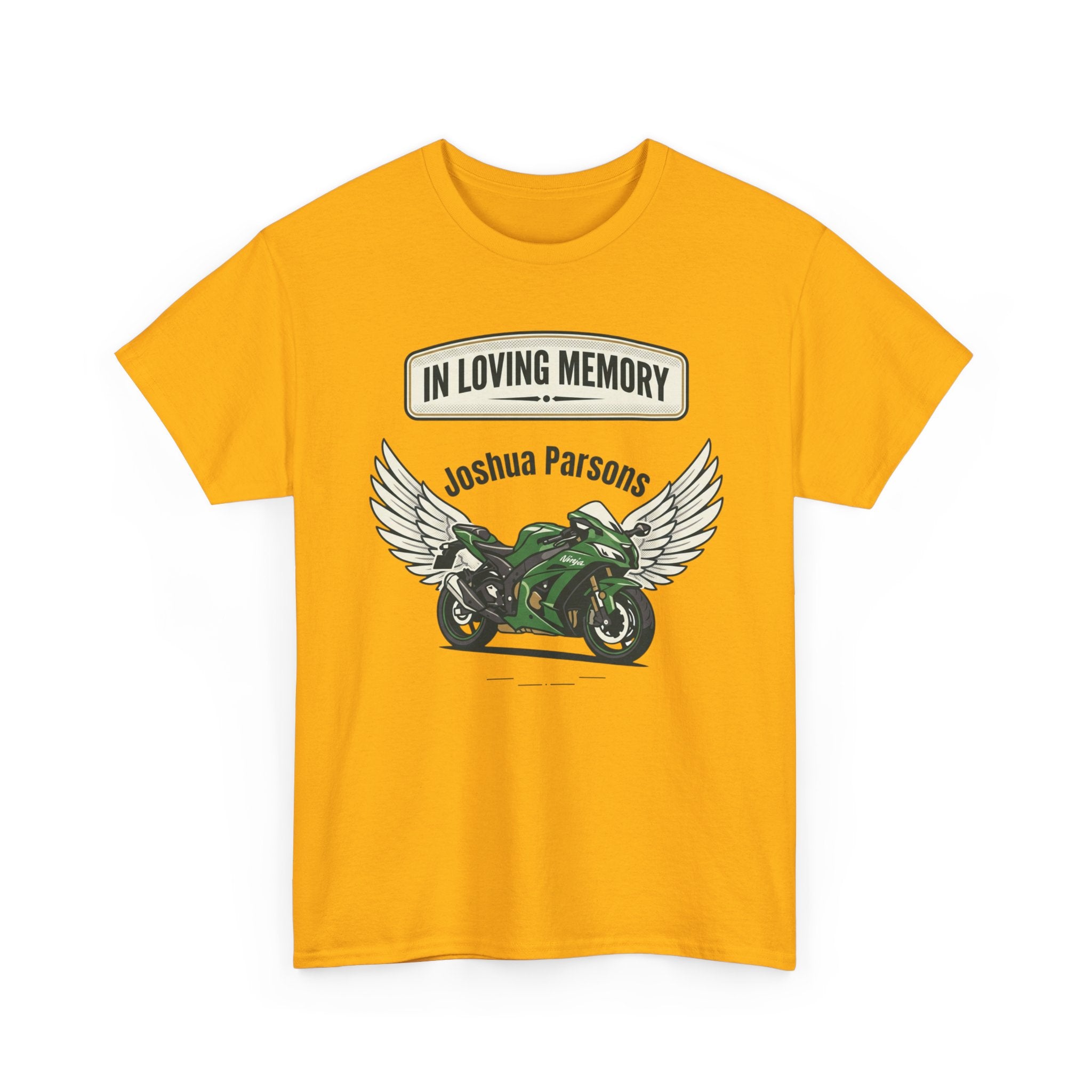 Memorial Motorcycle T-Shirt — "In Loving Memory Joshua Parsons" Tribute Tee