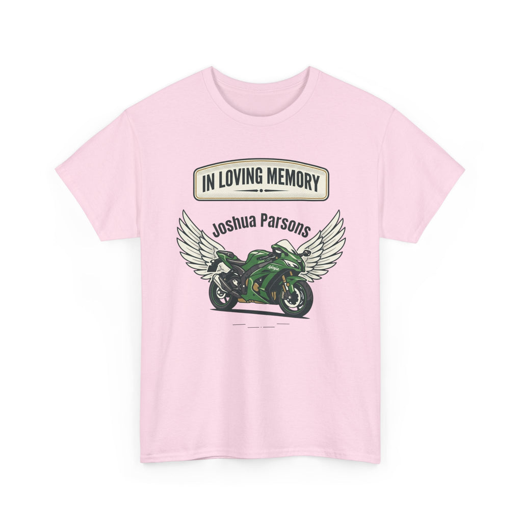Memorial Motorcycle T-Shirt — "In Loving Memory Joshua Parsons" Tribute Tee