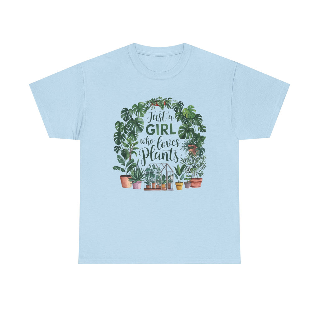 Plant Lover T-Shirt — "Just a Girl Who Loves Plants" Graphic Tee