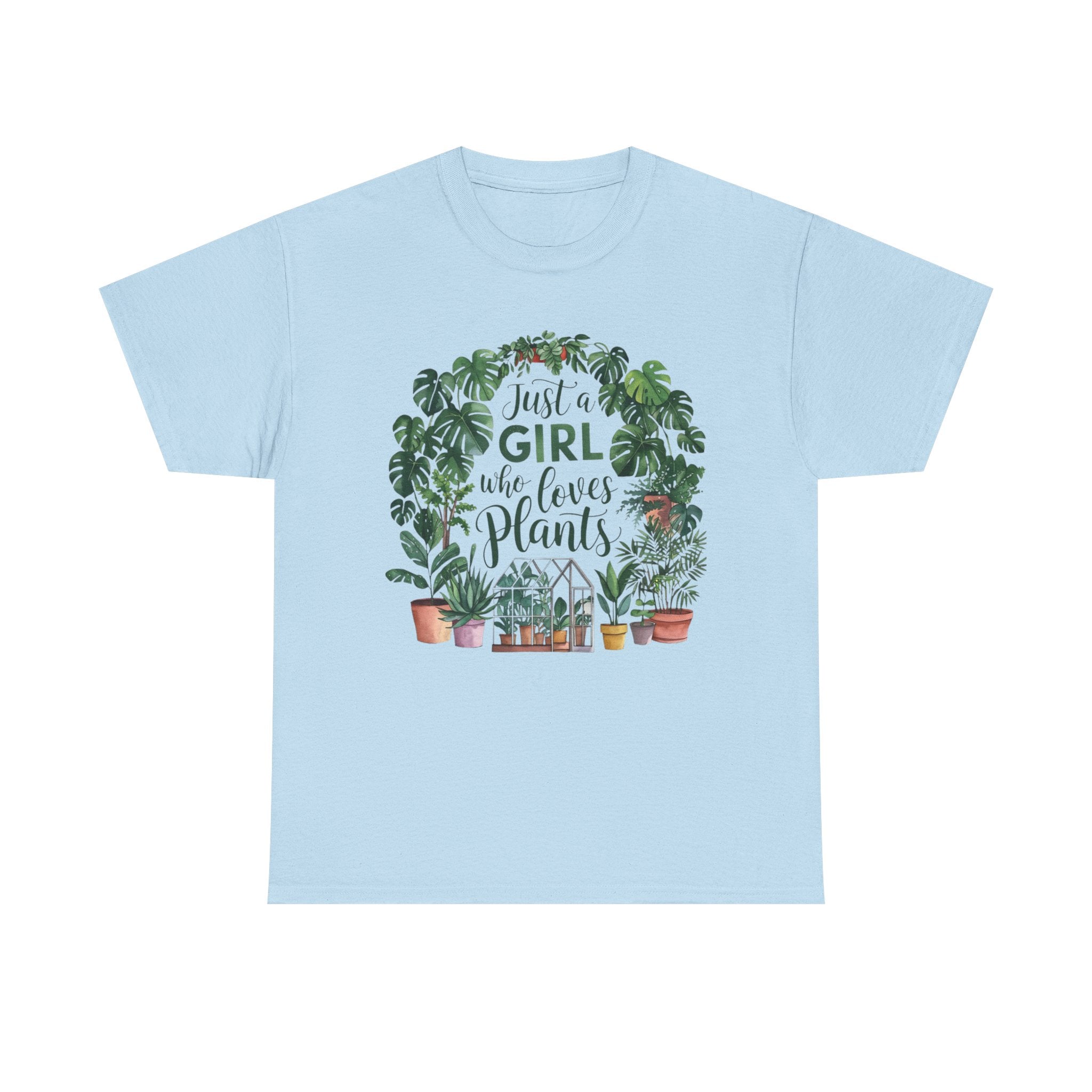 Plant Lover T-Shirt — "Just a Girl Who Loves Plants" Graphic Tee