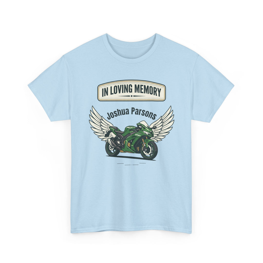 Memorial Motorcycle T-Shirt — "In Loving Memory Joshua Parsons" Tribute Tee
