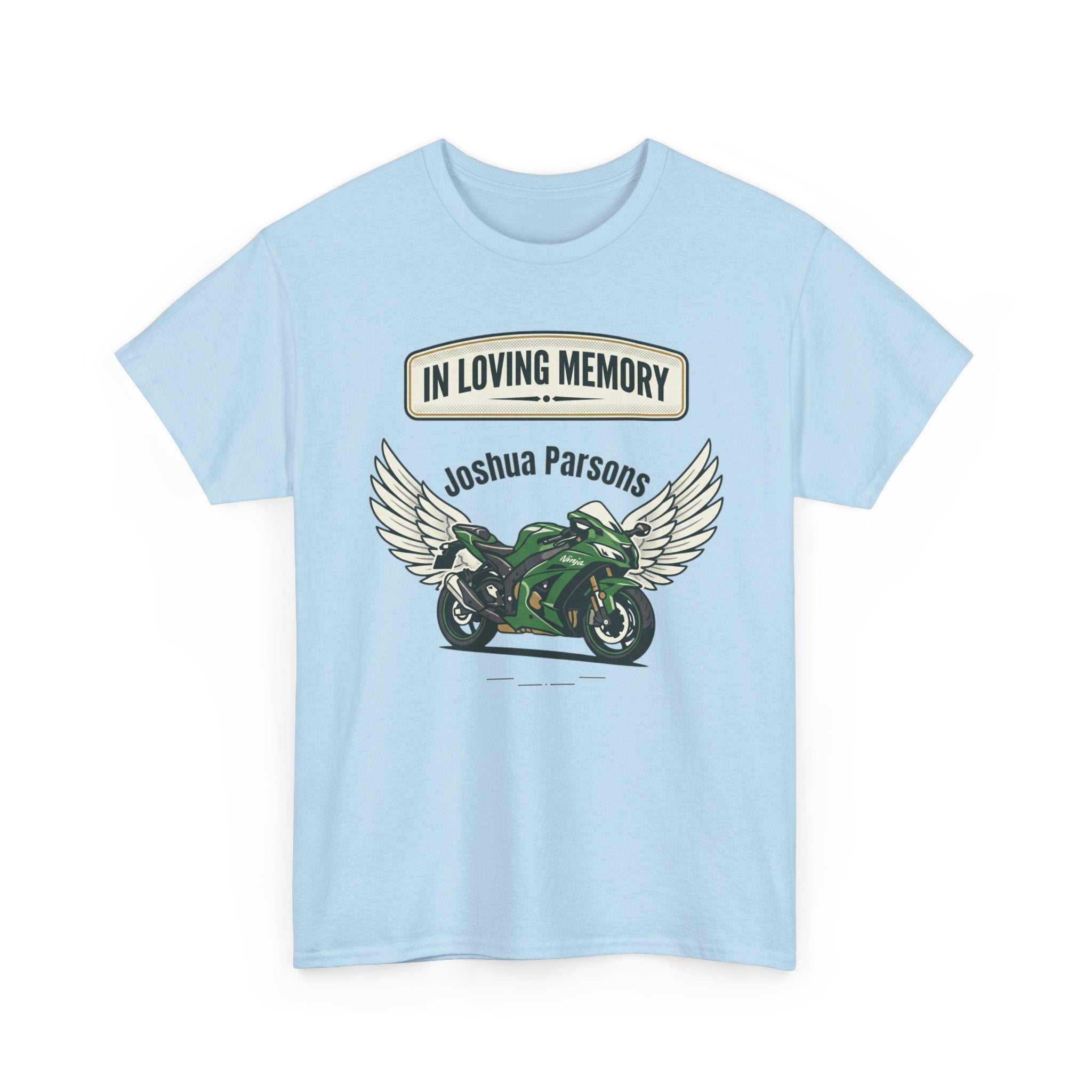 Memorial Motorcycle T-Shirt — "In Loving Memory Joshua Parsons" Tribute Tee