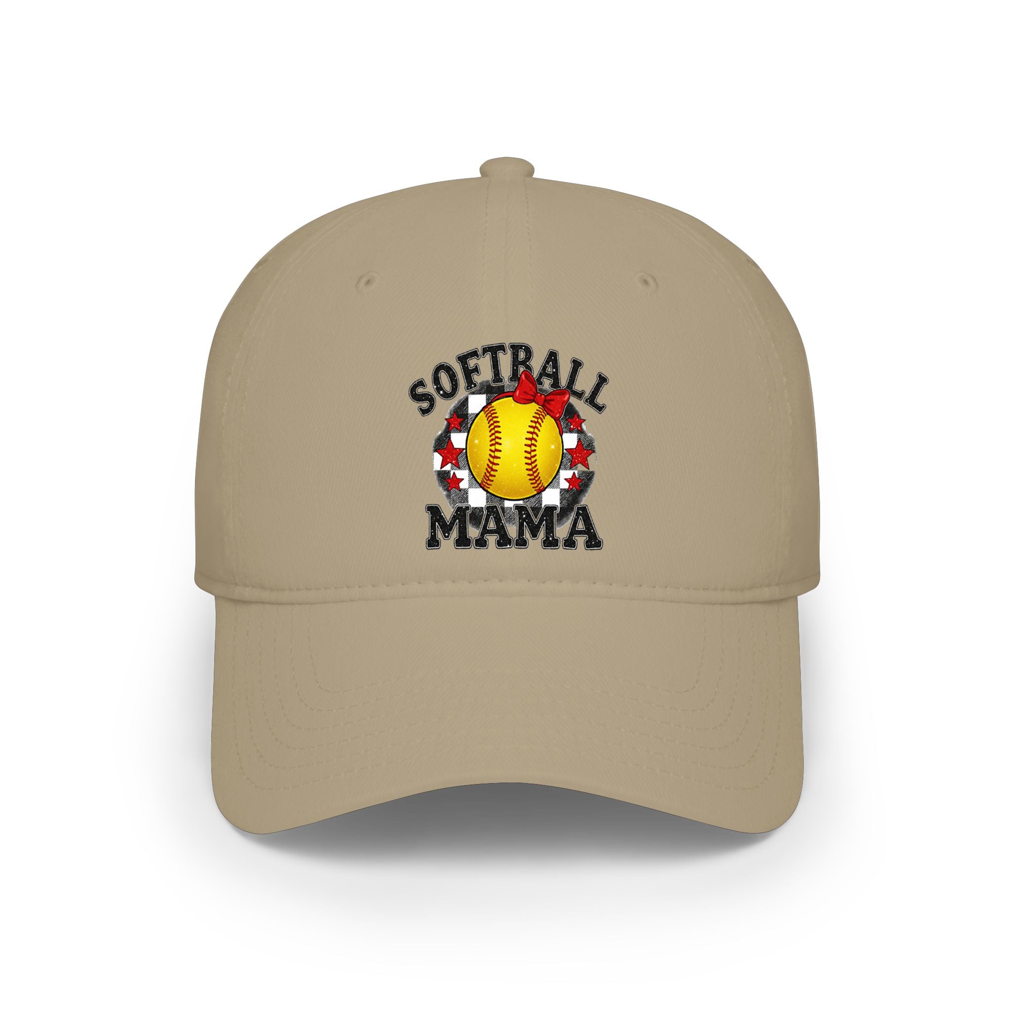 Softball Mama Cap — Low Profile Baseball Hat with Softball Graphic