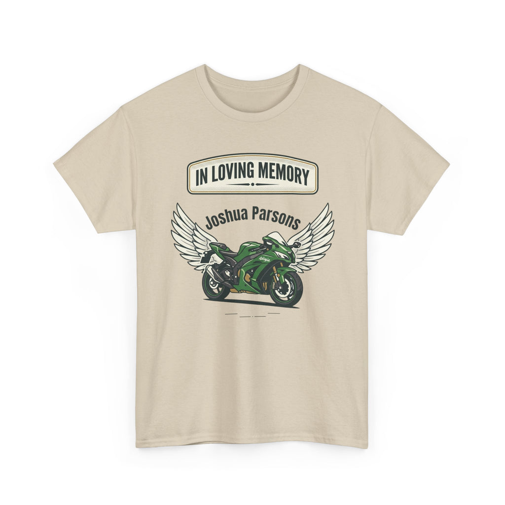 Memorial Motorcycle T-Shirt — "In Loving Memory Joshua Parsons" Tribute Tee