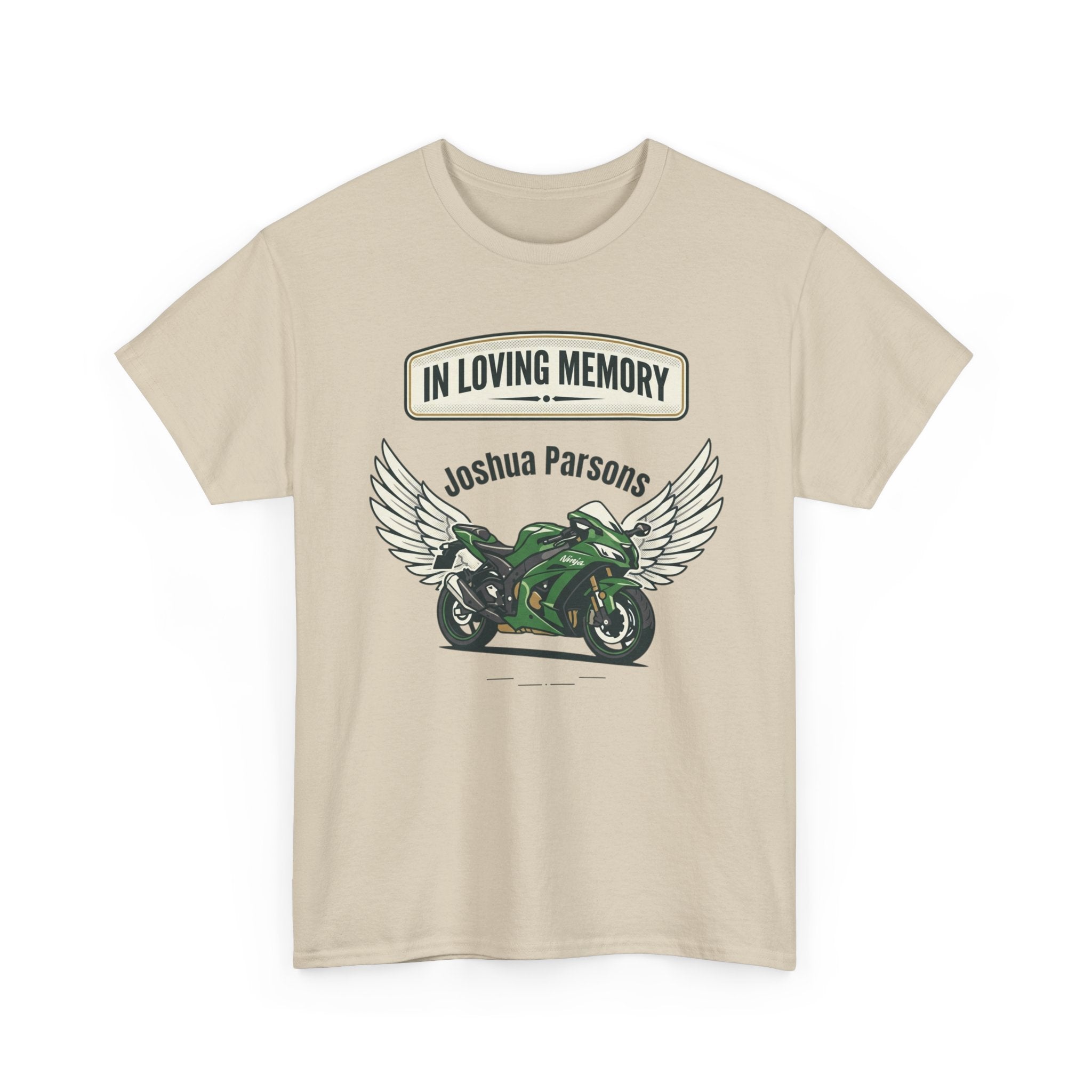 Memorial Motorcycle T-Shirt — "In Loving Memory Joshua Parsons" Tribute Tee