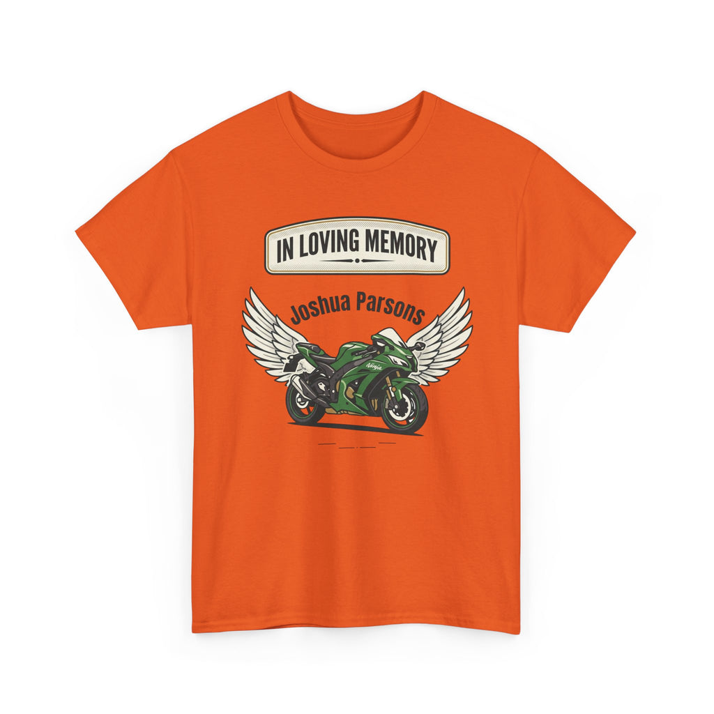 Memorial Motorcycle T-Shirt — "In Loving Memory Joshua Parsons" Tribute Tee