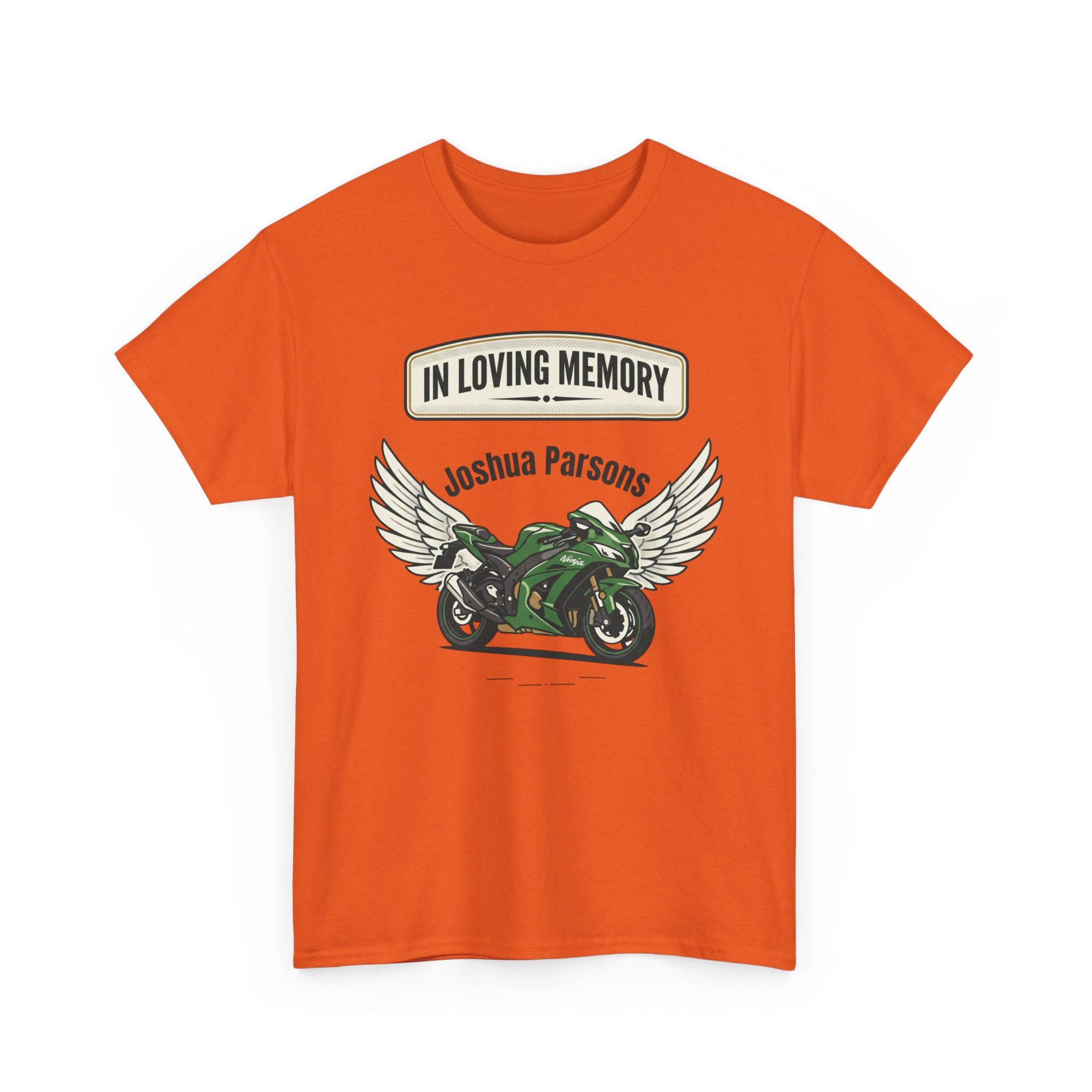Memorial Motorcycle T-Shirt — "In Loving Memory Joshua Parsons" Tribute Tee