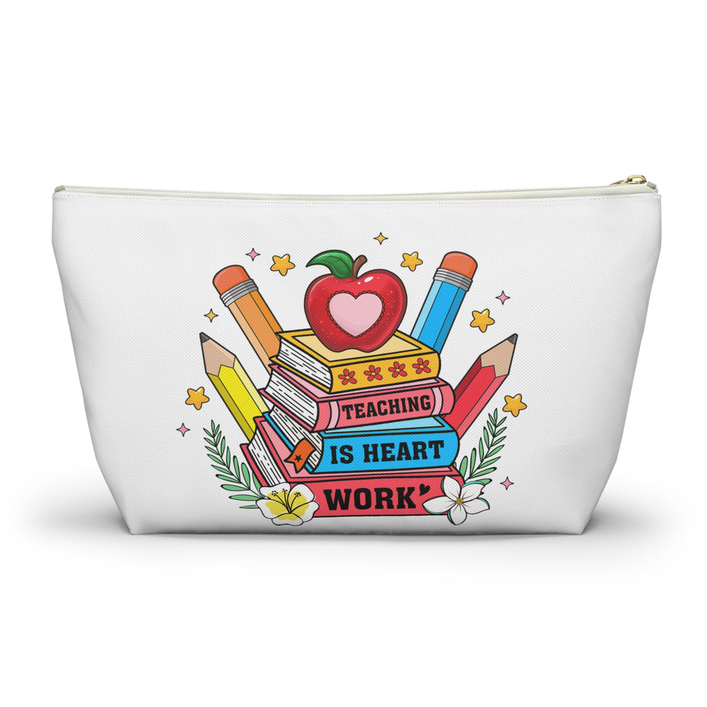 Teach Love Inspire Accessory Pouch — Teacher Gift Makeup & Pencil Case