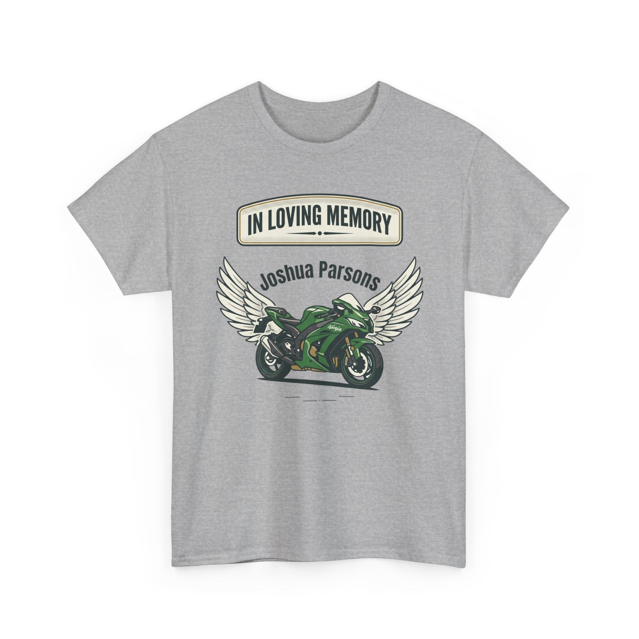 Memorial Motorcycle T-Shirt — "In Loving Memory Joshua Parsons" Tribute Tee
