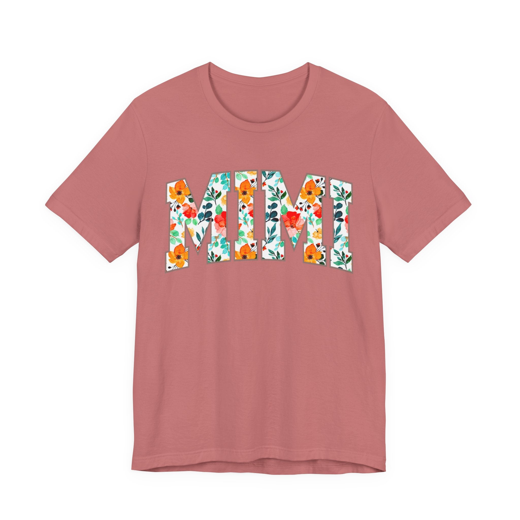 Mimi Floral Lettering Tee — Floral 'MIMI' Graphic T-Shirt
