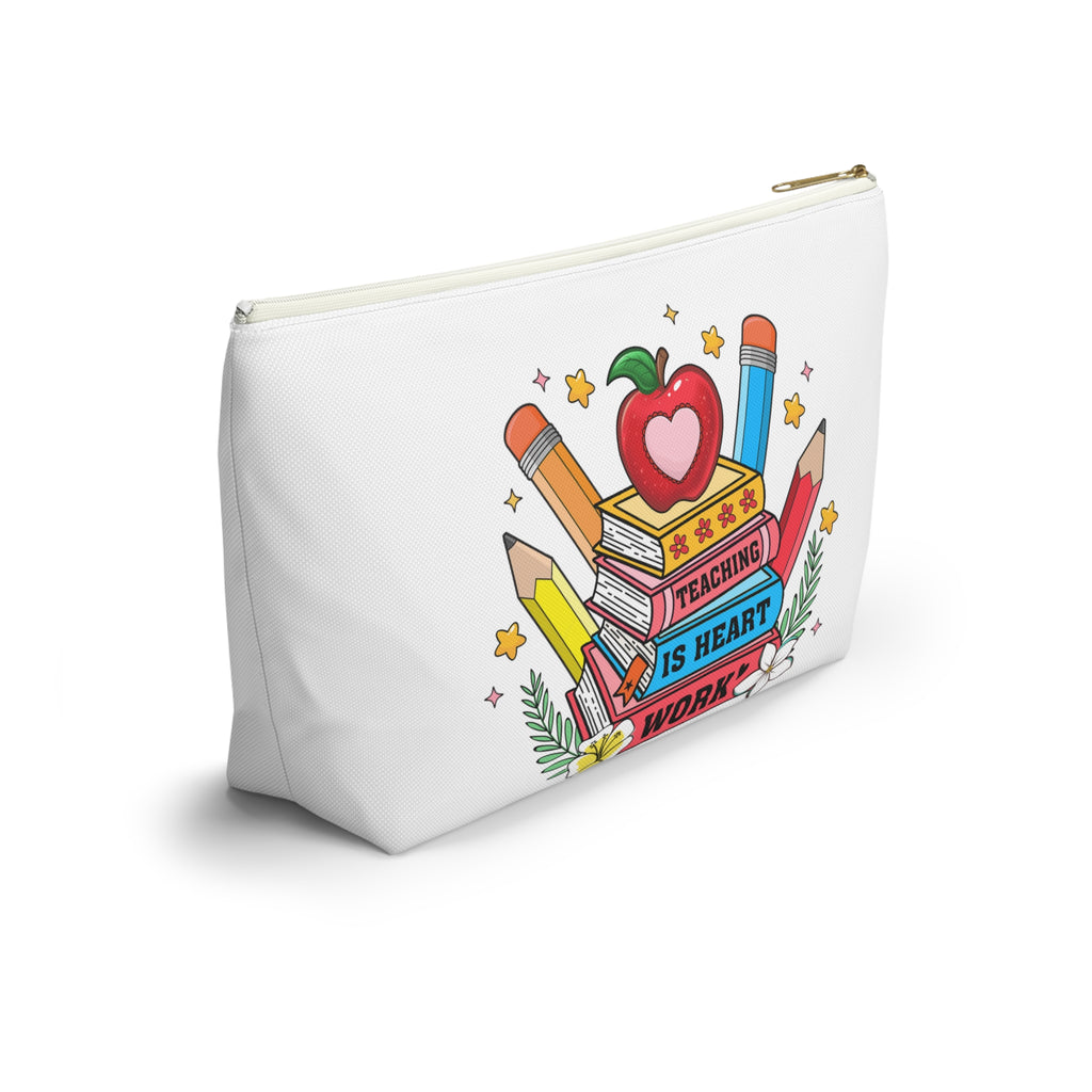 Teach Love Inspire Accessory Pouch — Teacher Gift Makeup & Pencil Case