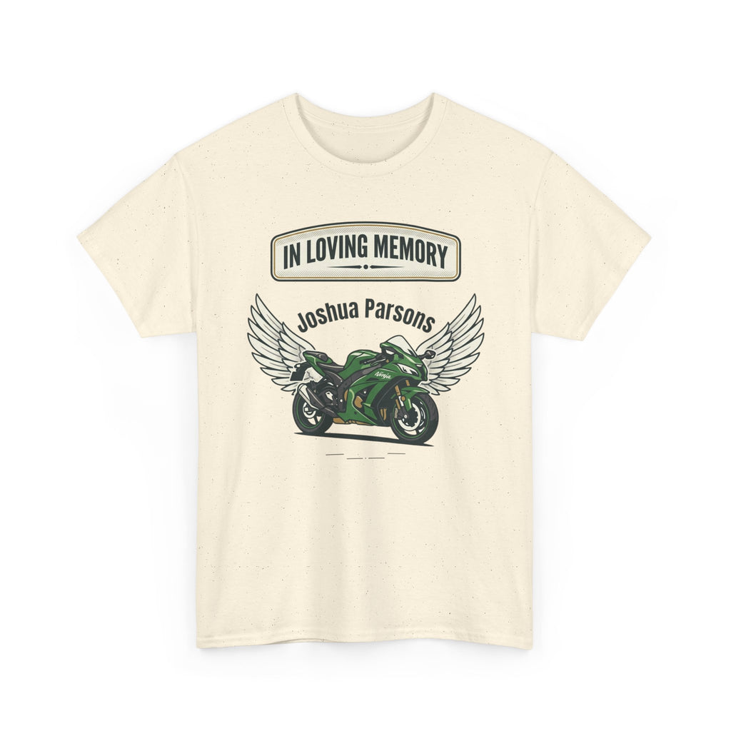 Memorial Motorcycle T-Shirt — "In Loving Memory Joshua Parsons" Tribute Tee