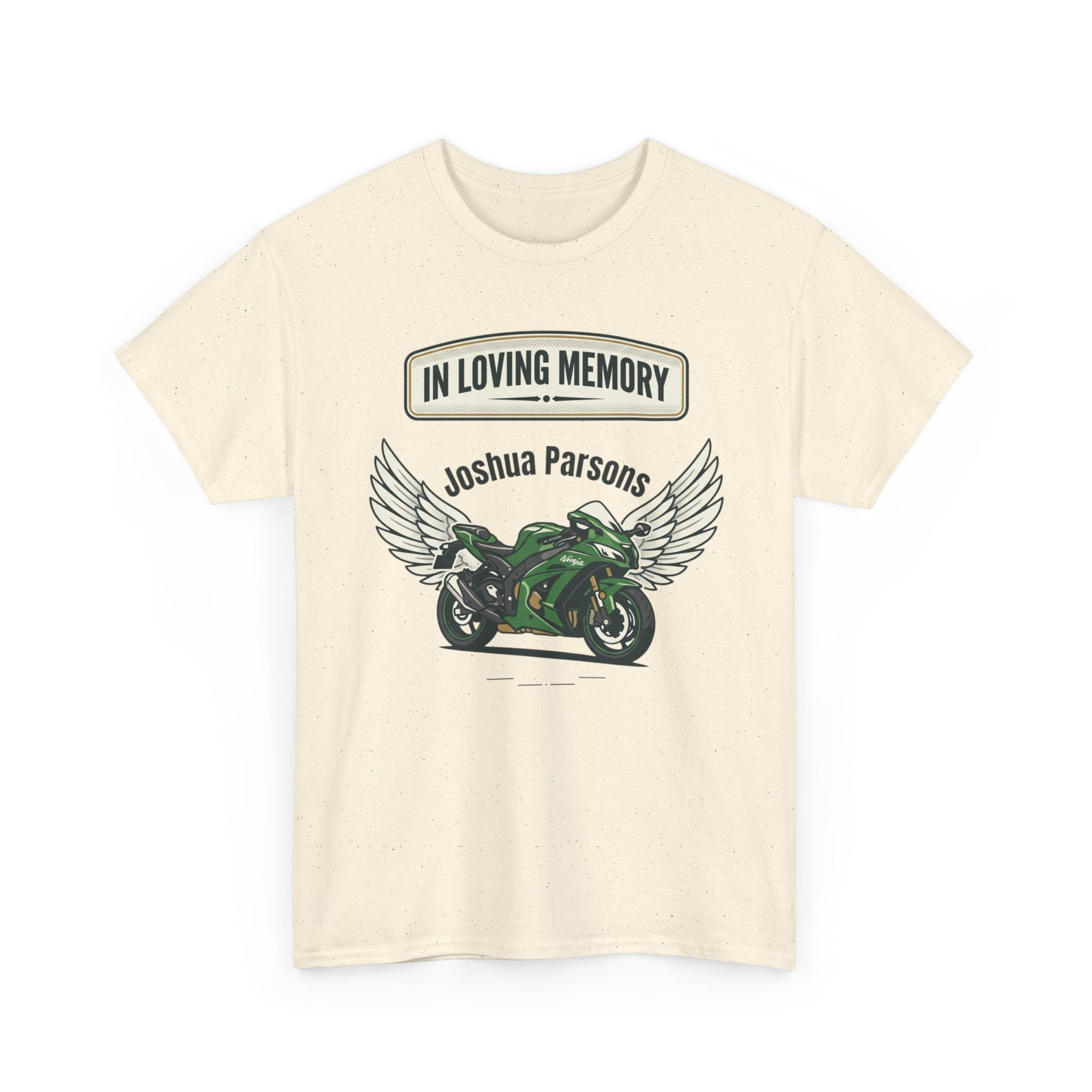 Memorial Motorcycle T-Shirt — "In Loving Memory Joshua Parsons" Tribute Tee