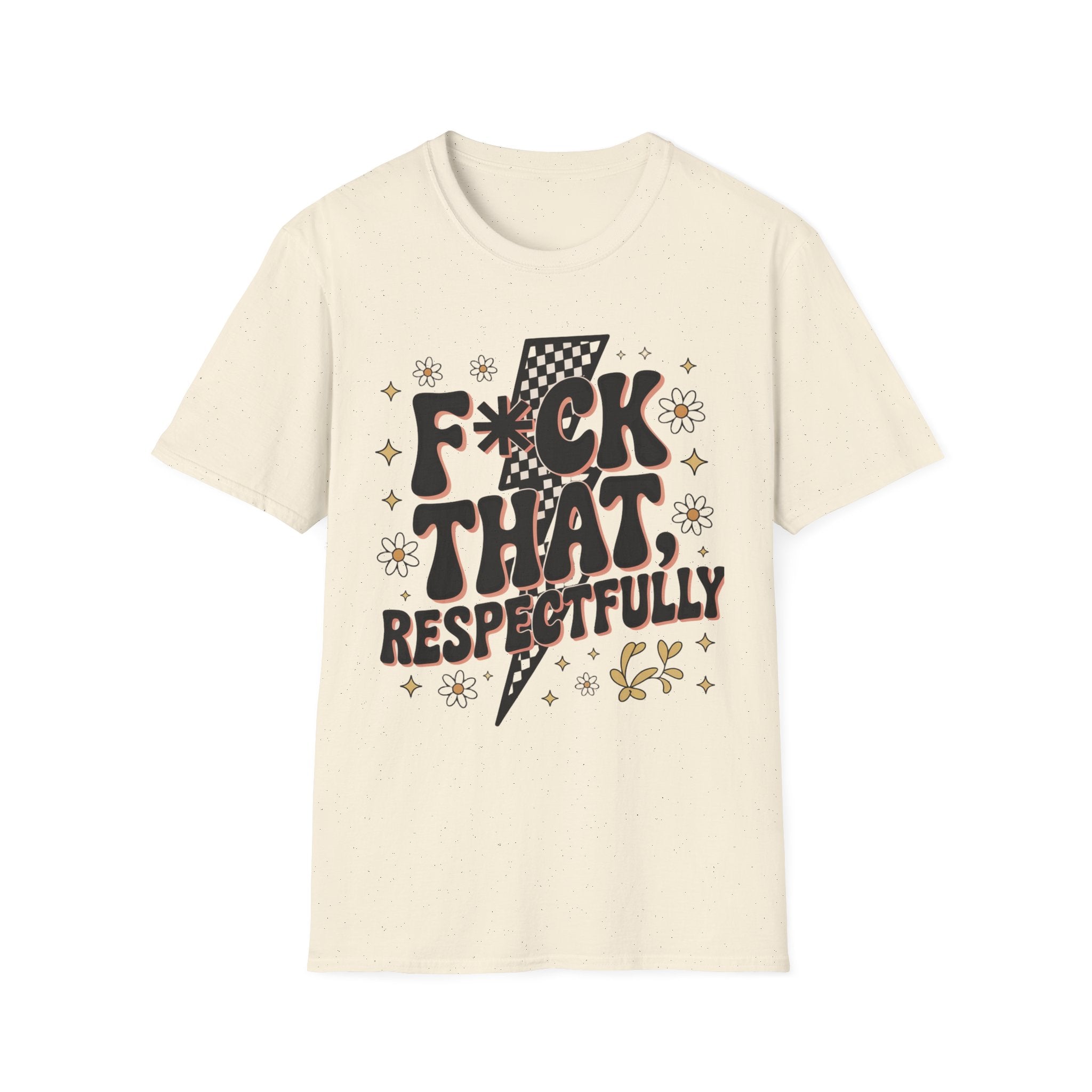 Graphic T-Shirt — “F*ck That, Respectfully” Retro Lightning Typography Tee