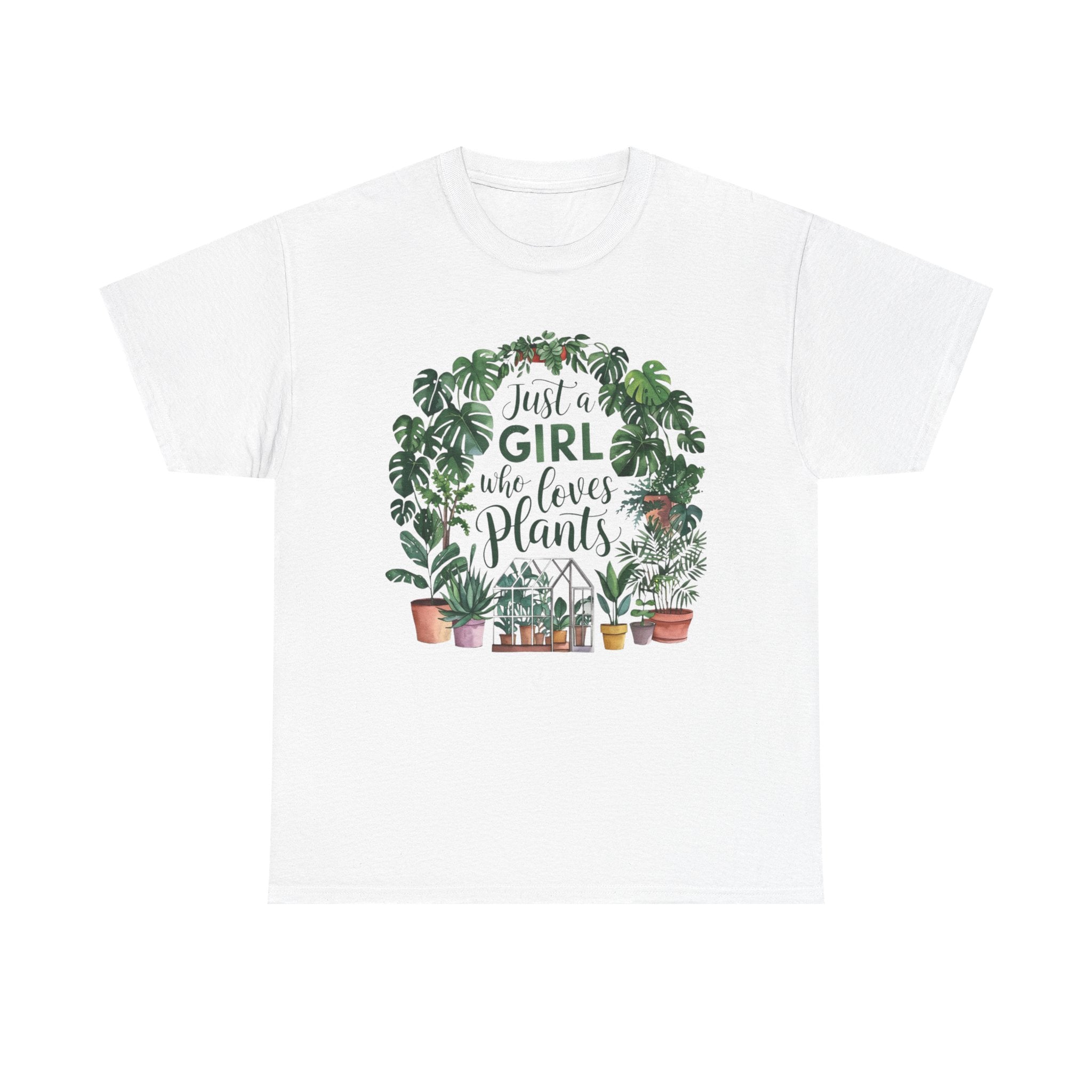 Plant Lover T-Shirt — "Just a Girl Who Loves Plants" Graphic Tee