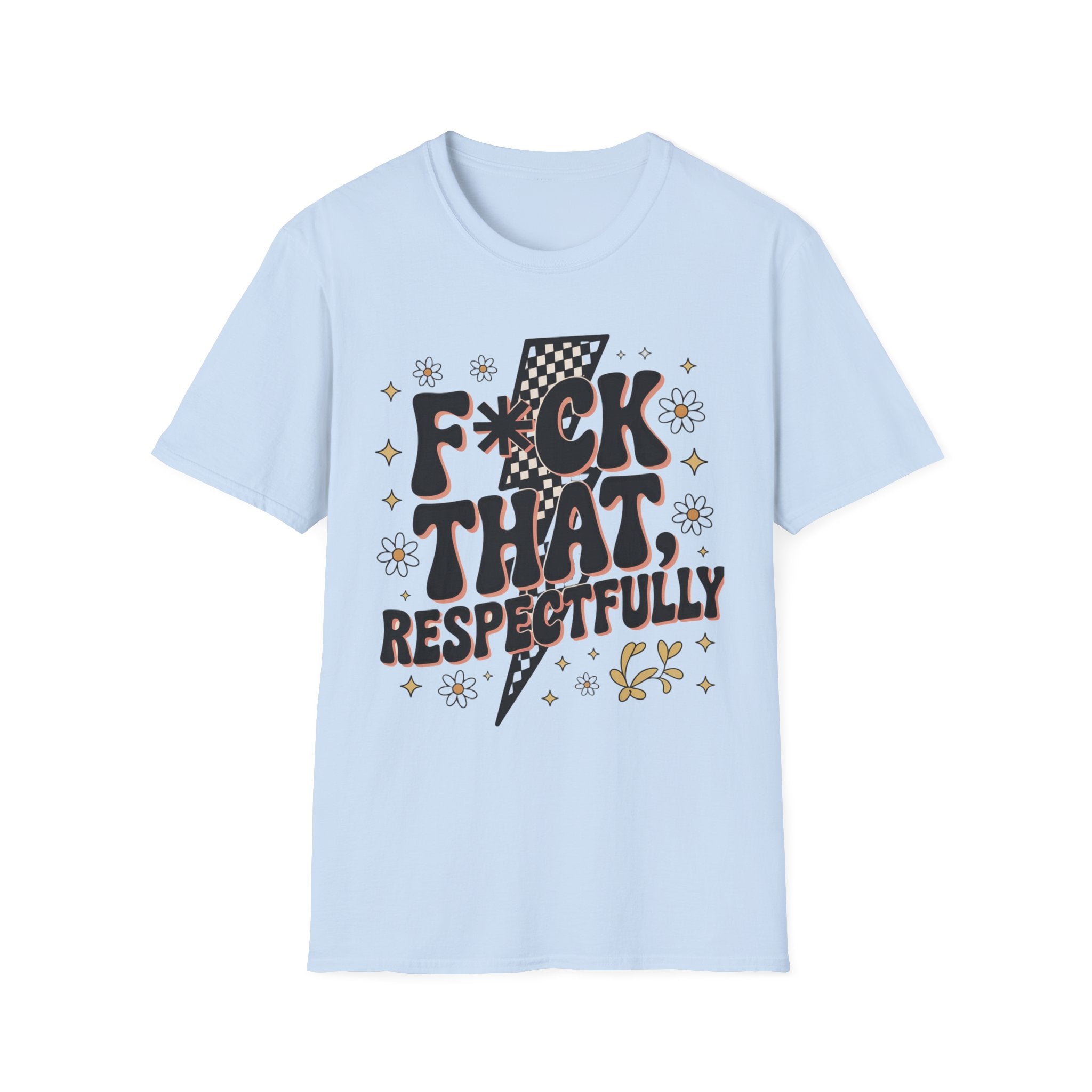 Graphic T-Shirt — “F*ck That, Respectfully” Retro Lightning Typography Tee