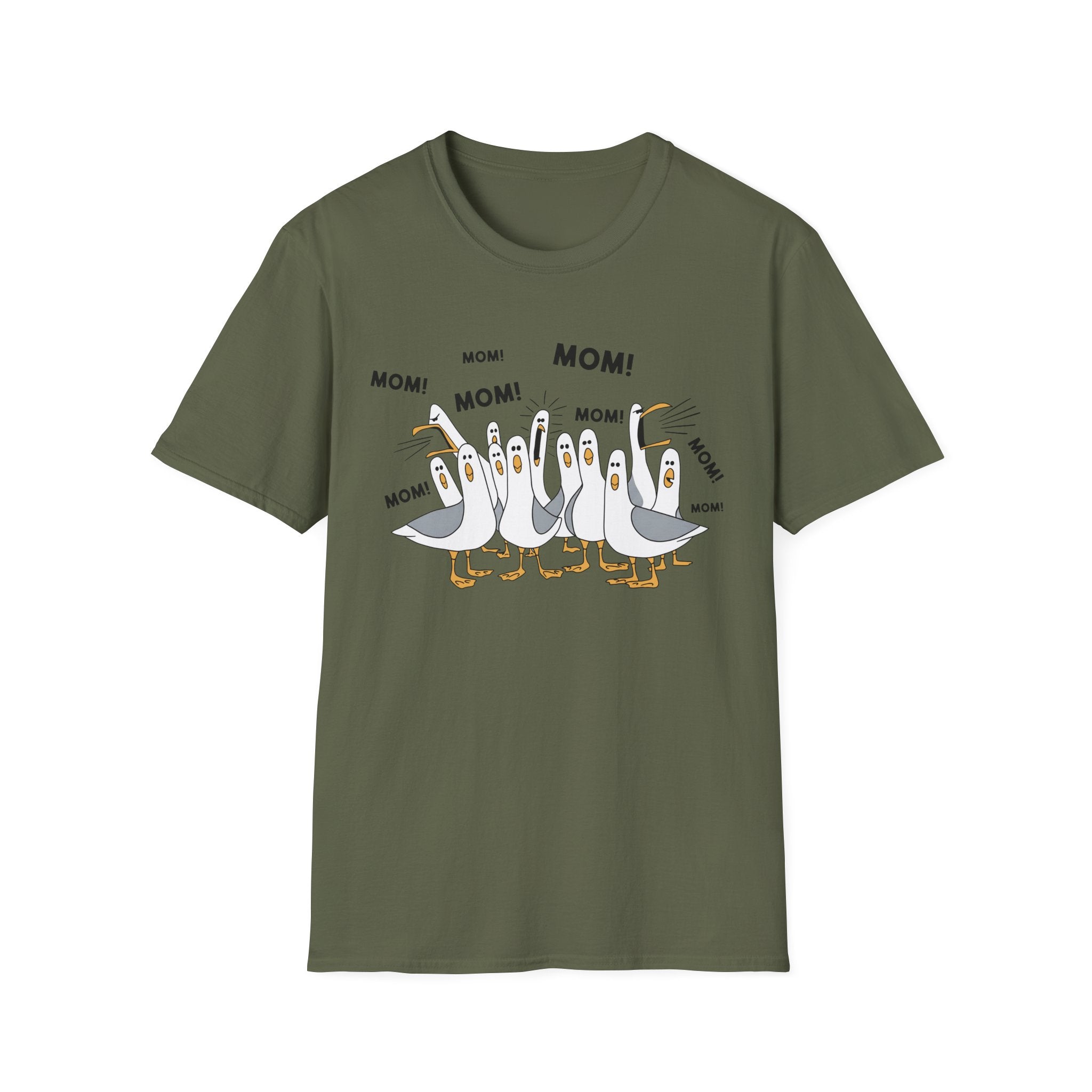 Seagull "Mom! Mom!" T-Shirt — Funny Family Graphic Tee
