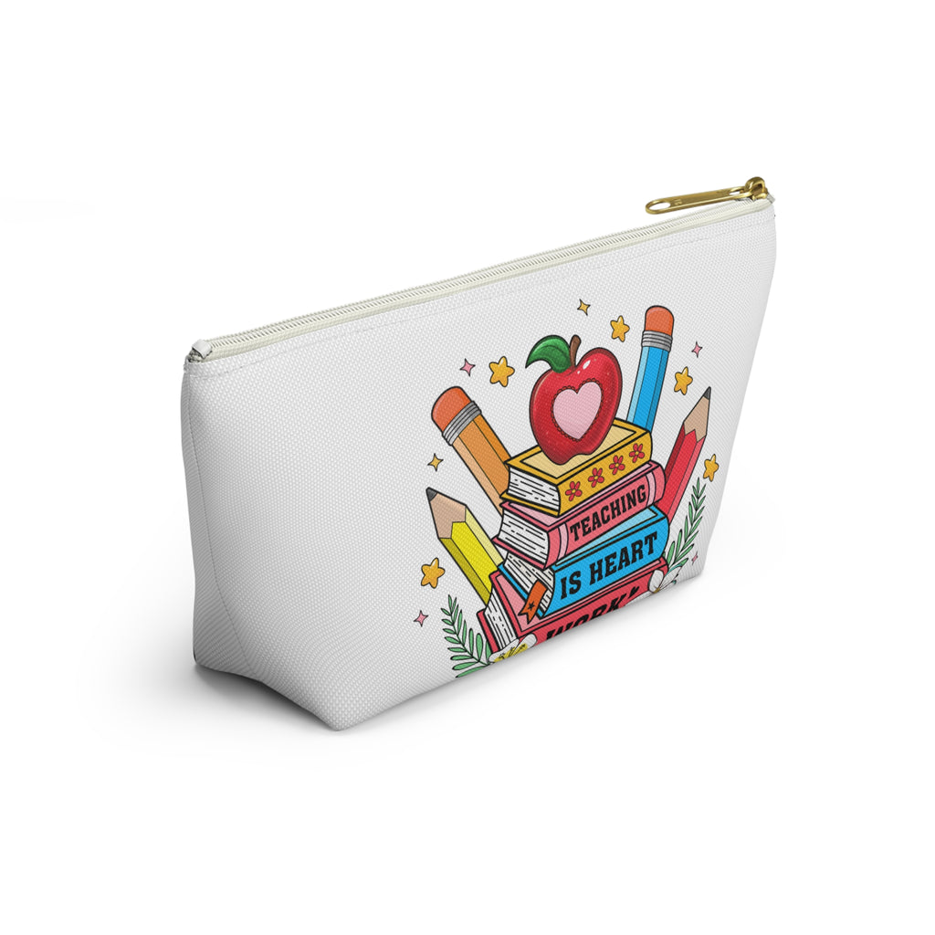 Teach Love Inspire Accessory Pouch — Teacher Gift Makeup & Pencil Case